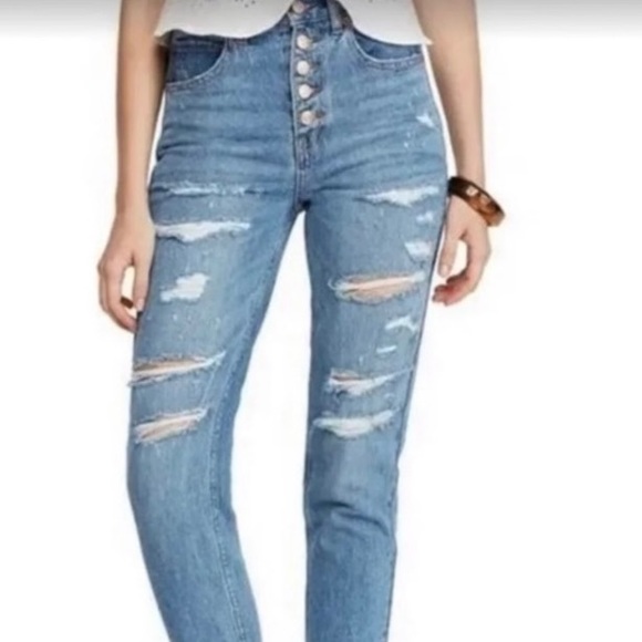 Free People Button Fly High Rise Jeans - Picture 7 of 16